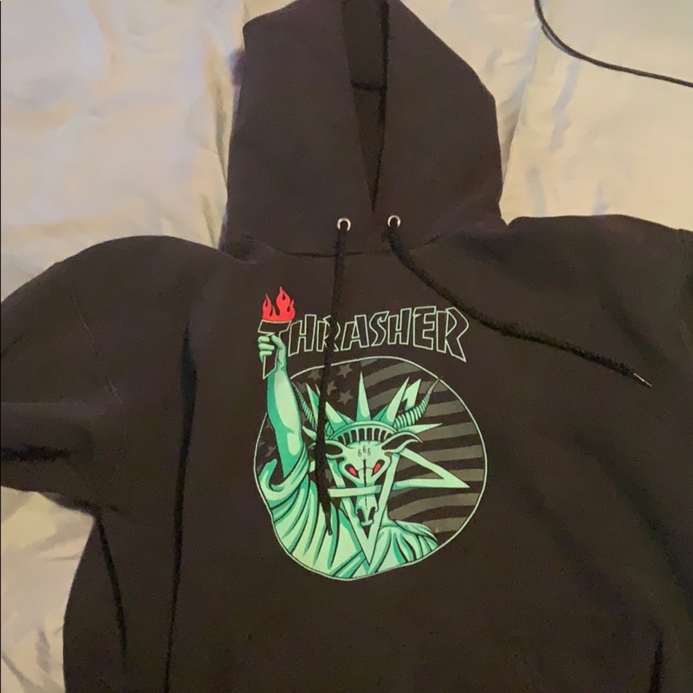 Black thrasher hoodie